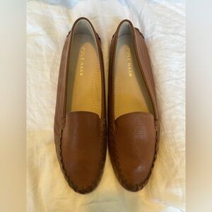Cole Haan Tan Leather Slip-On Loafers